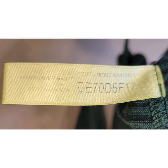 Icebreaker Mens Merino 200 Black Green Striped Long Sleeve Base Layer Top XXL - Picture 10 of 12